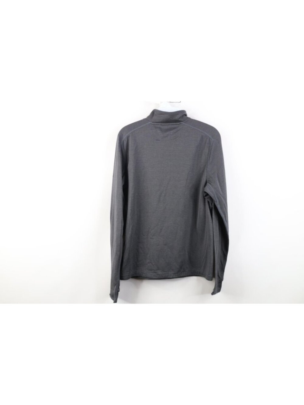 Merrell Mens Small Thermal Ribbed Knit 1/4 Zip Pullover Trekking Jacket Top Gray - Picture 12 of 14